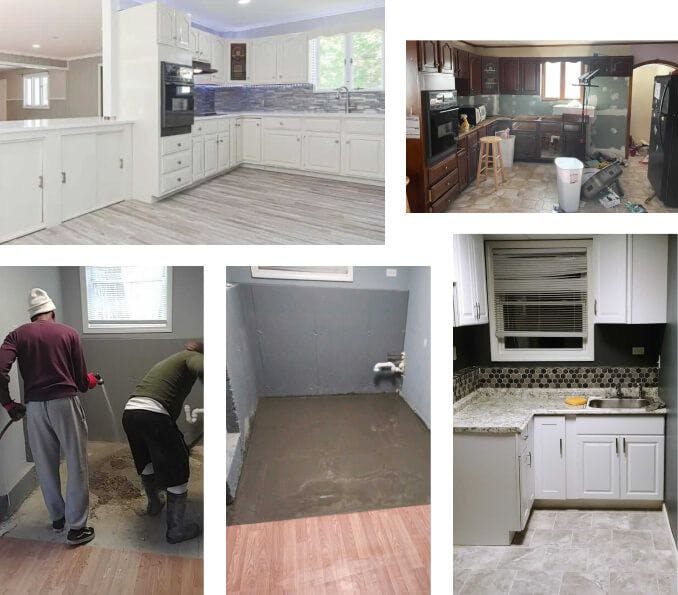 real estate investor renovating kitchen