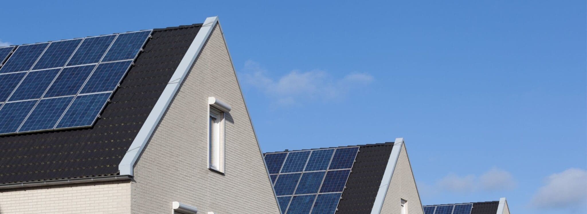 solar panels on roofs