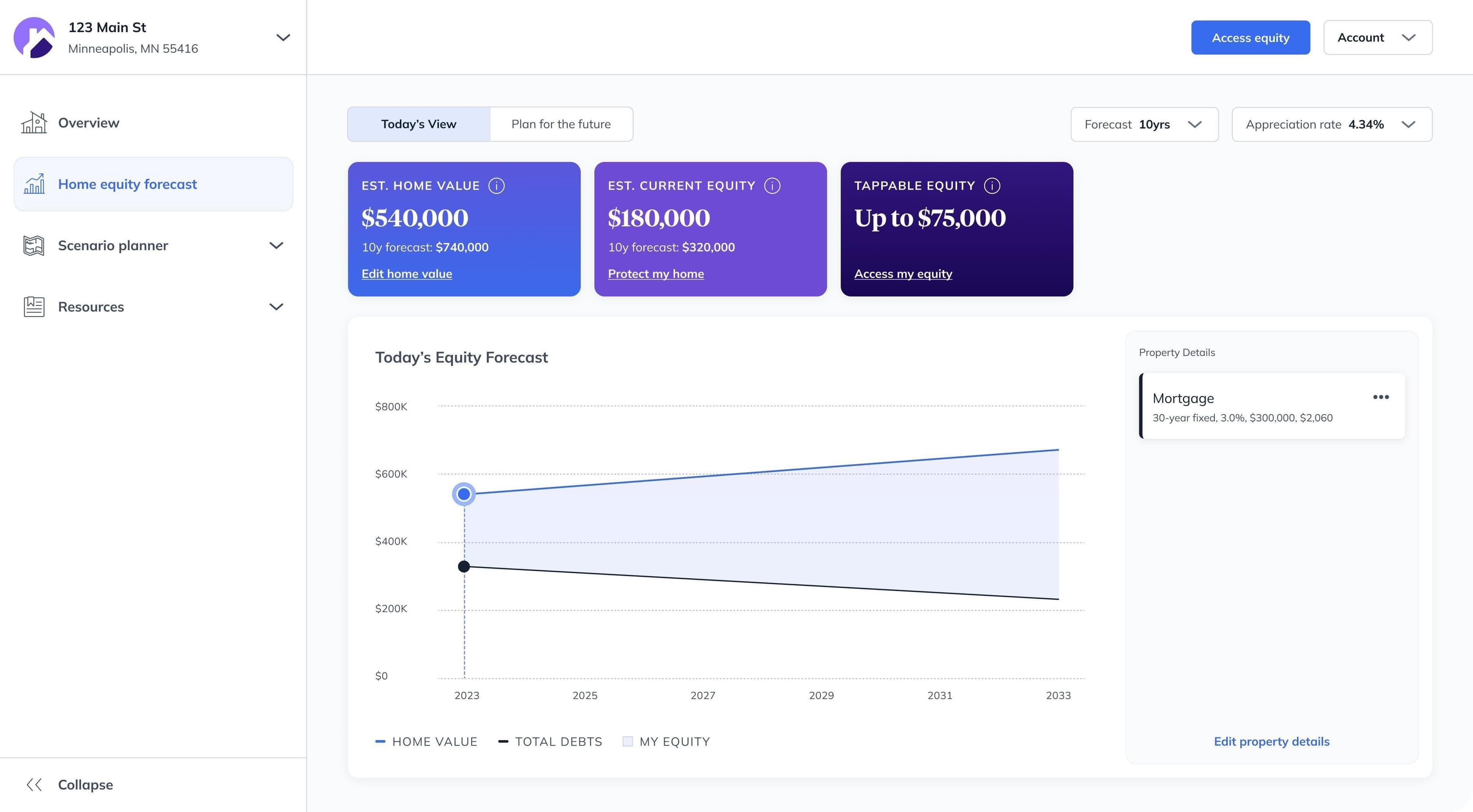 Hometap's home value estimator tool