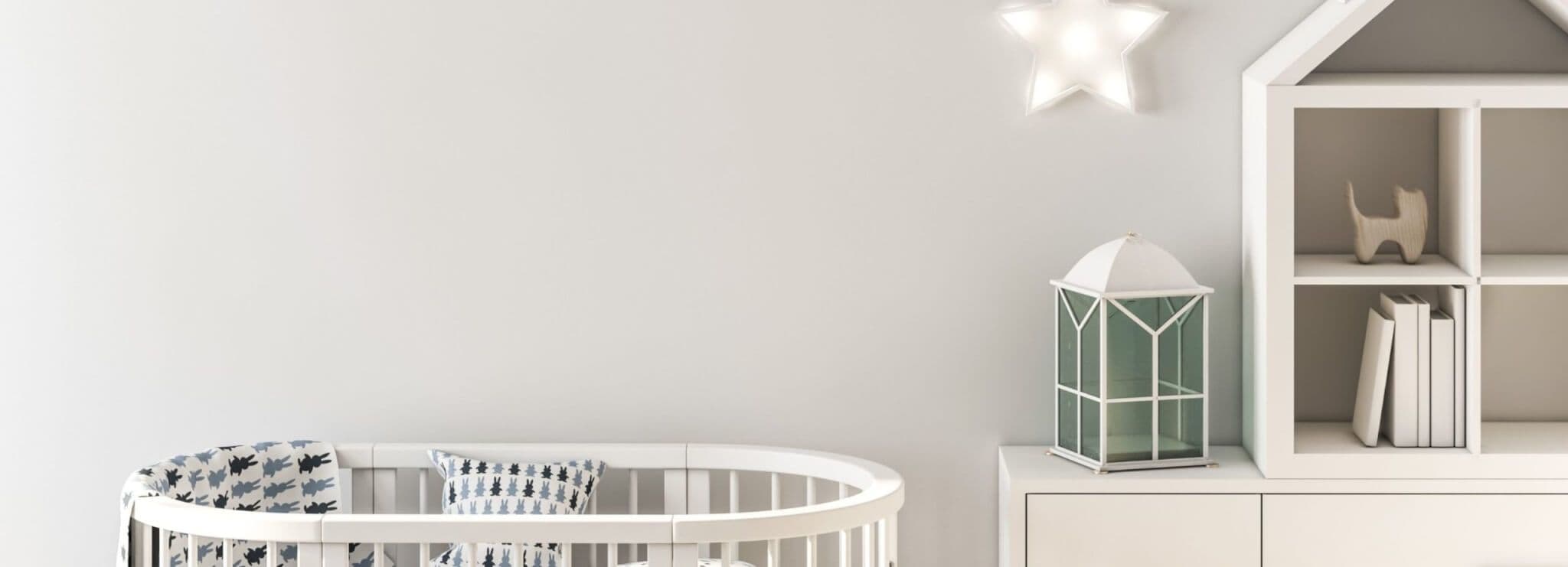 crib in nursery