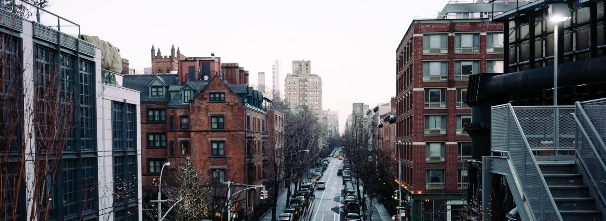 Apartment buildings in Manhattan, New York